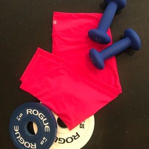 Hot Pink Tesla Workout Capri Leggings/Pants